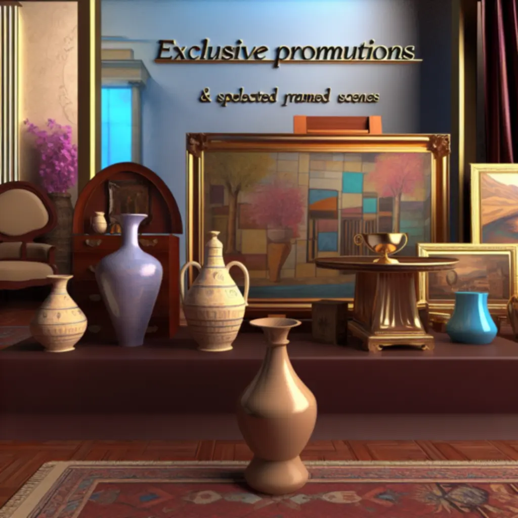 Eleganckie ramy i obrazy przedstawione w sekcji promocji.